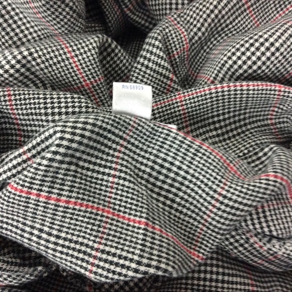 Cabernet‎ Pajama 2PC Set Women's Medium B/W & Red Herringbone Plaid - Picture 12 of 15